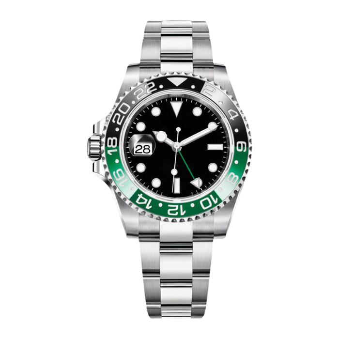 World Explorer GMT 40 – Black Dial | Steel Bracelet