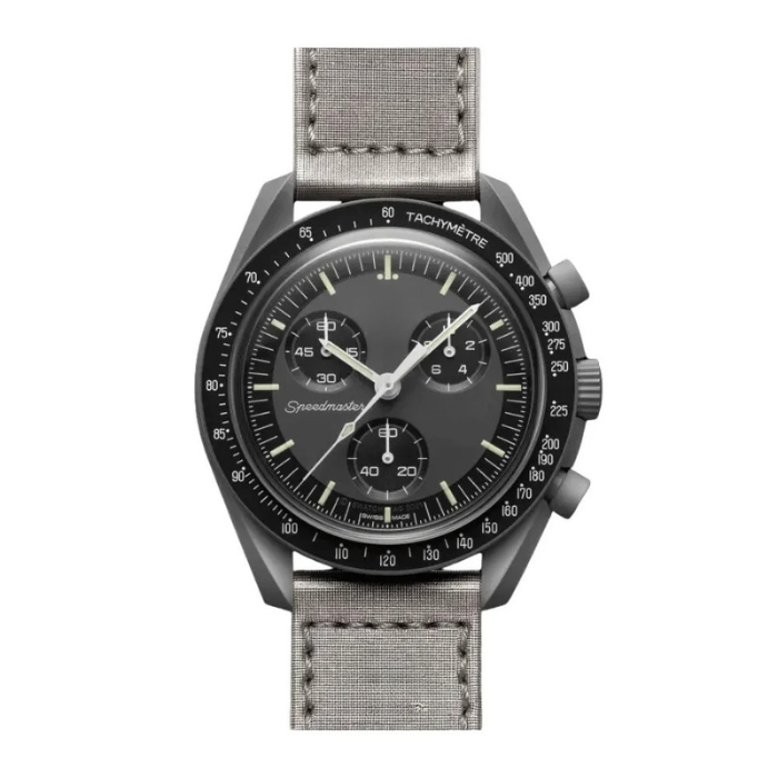 Celestial Chrono – Charcoal Edition | Grey Strap