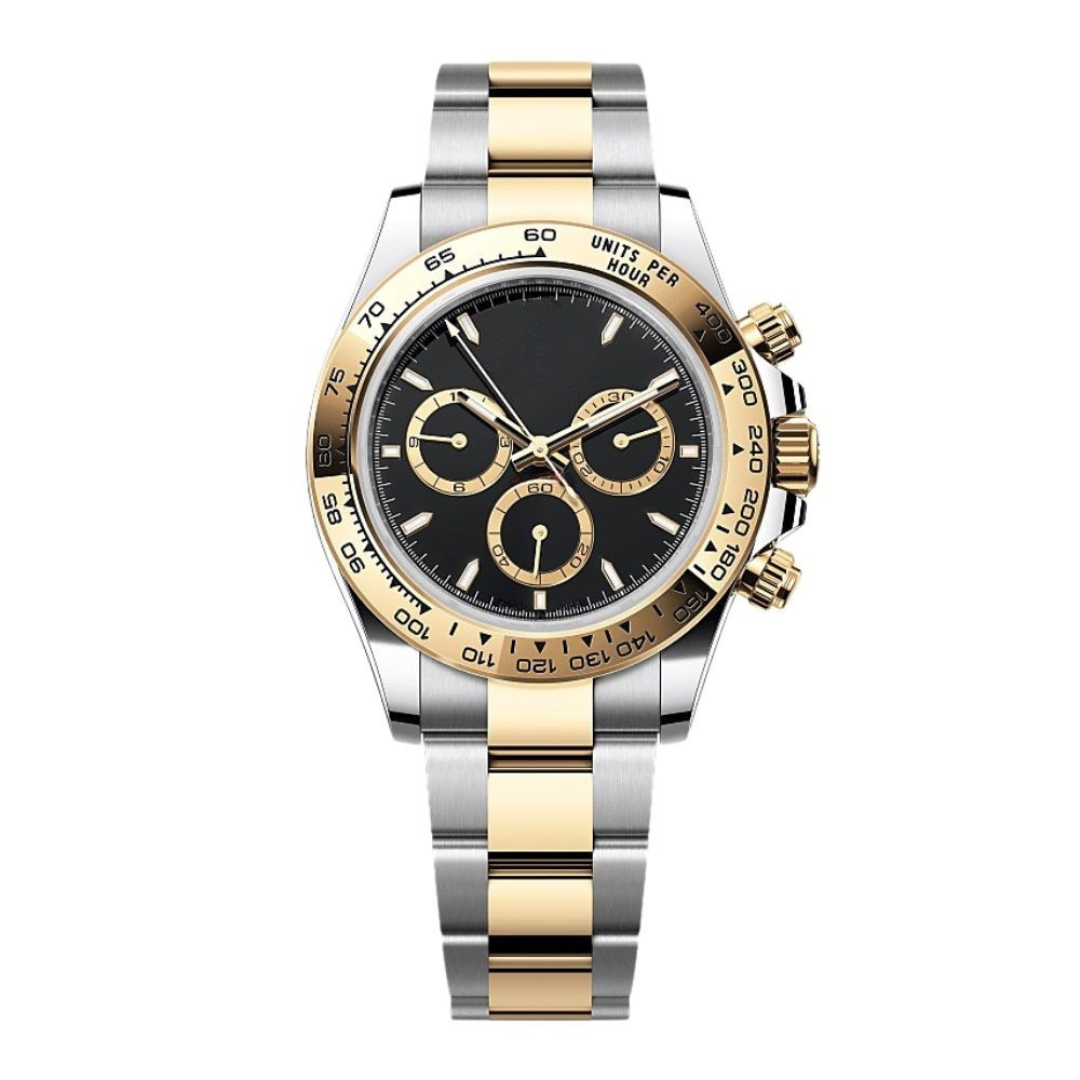 Speed Racing Chrono 40 – Black Dial | Bicolor Stainless Steel