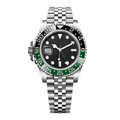 World Explorer GMT 40 – Black Dial | Stainless Steel Jubilee Bracelet