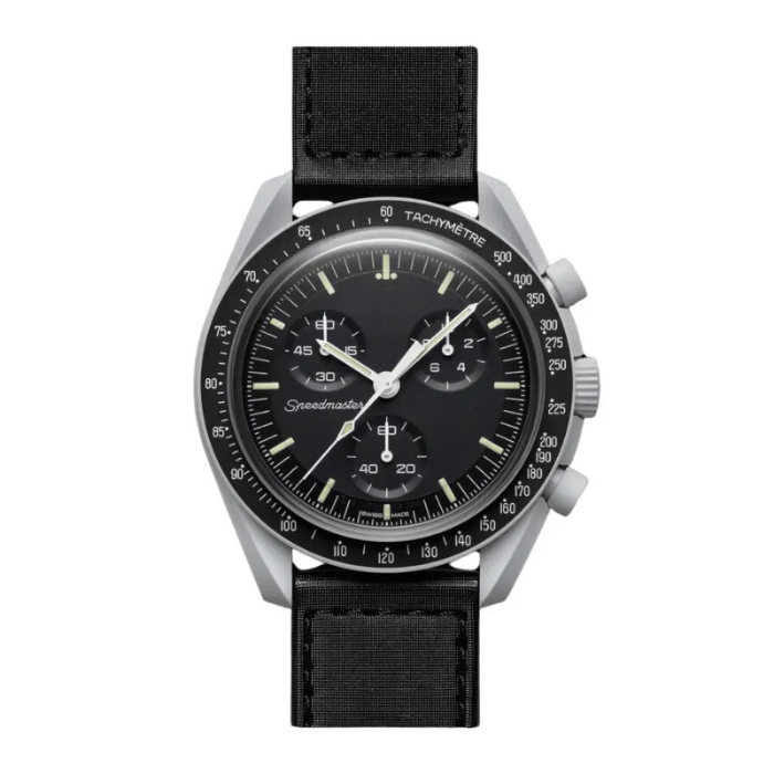 Celestial Chrono – Black & Silver Edition | Black Strap