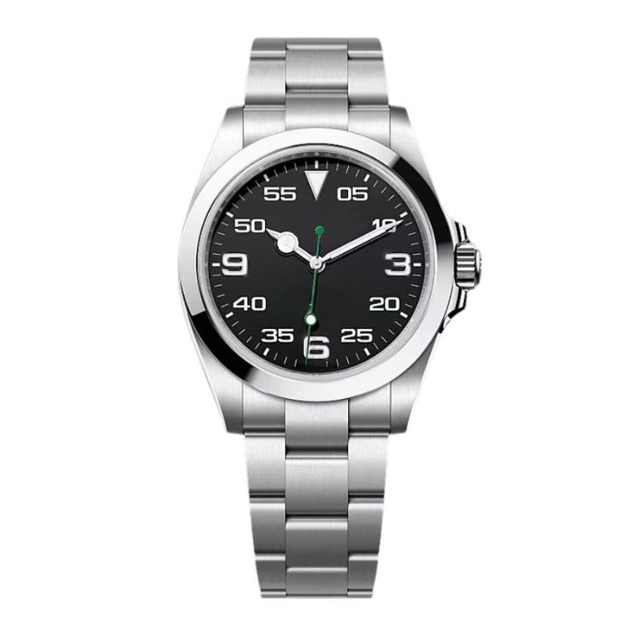 Aero Pilot 40 – Black Dial | Steel Bracelet