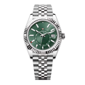 Sky Traveler 42 – Green Sunburst Dial | Stainless Steel Jubilee Bracelet