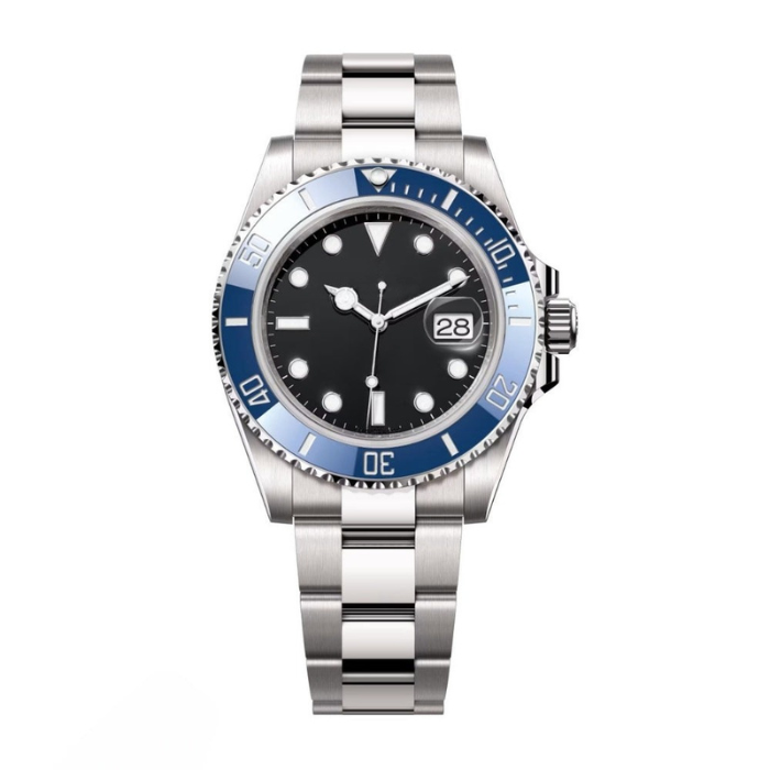 Ocean Master 41 – Black Dial | Steel Bracelet & Blue Bezel