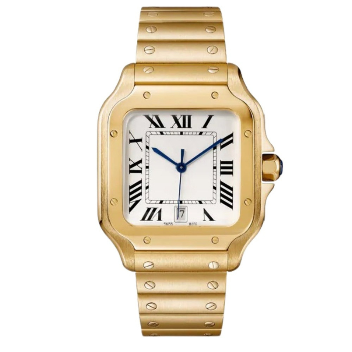 Urban Square 40 – Silver Dial | Gold Tone Case