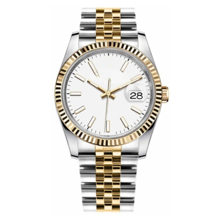 Classic Date 36 – White Dial | Steel & Gold Tone Jubilee Bracelet