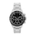 Speed Racing Chrono 40 – Black Dial with White Subdials | Steel Bracelet