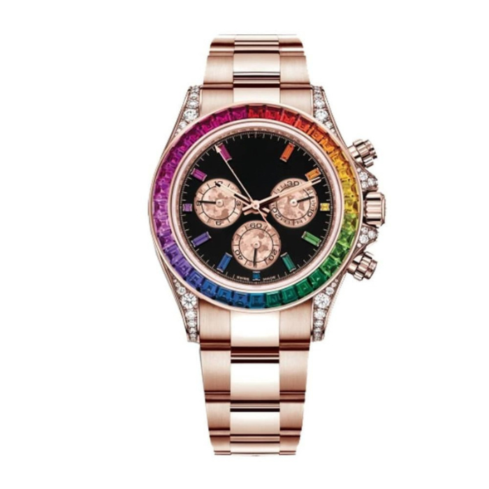 Speed Racing Chrono 40 – Black Dial | Rose Gold Tone Bracelet