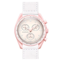 Celestial Chrono – Pink Edition | White Strap
