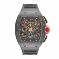 Tonneau Sport Skeleton – Dark Case with Red Accents | Black Strap