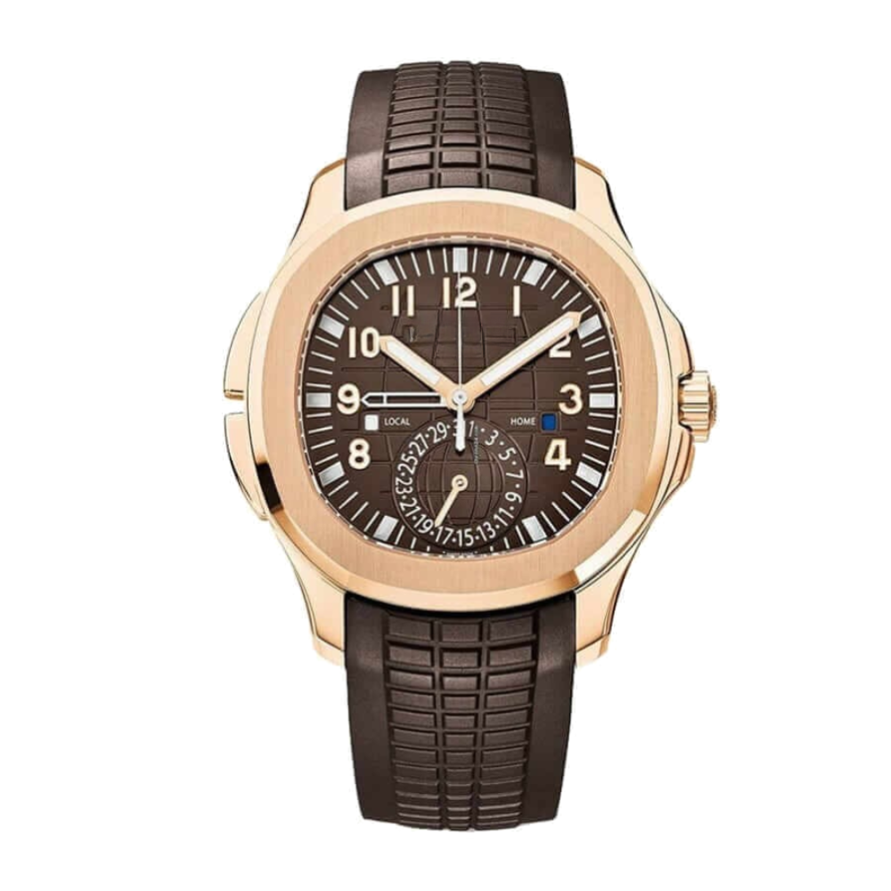 Aqua Sport Travel – Chocolate Dial | Brown Rubber Strap